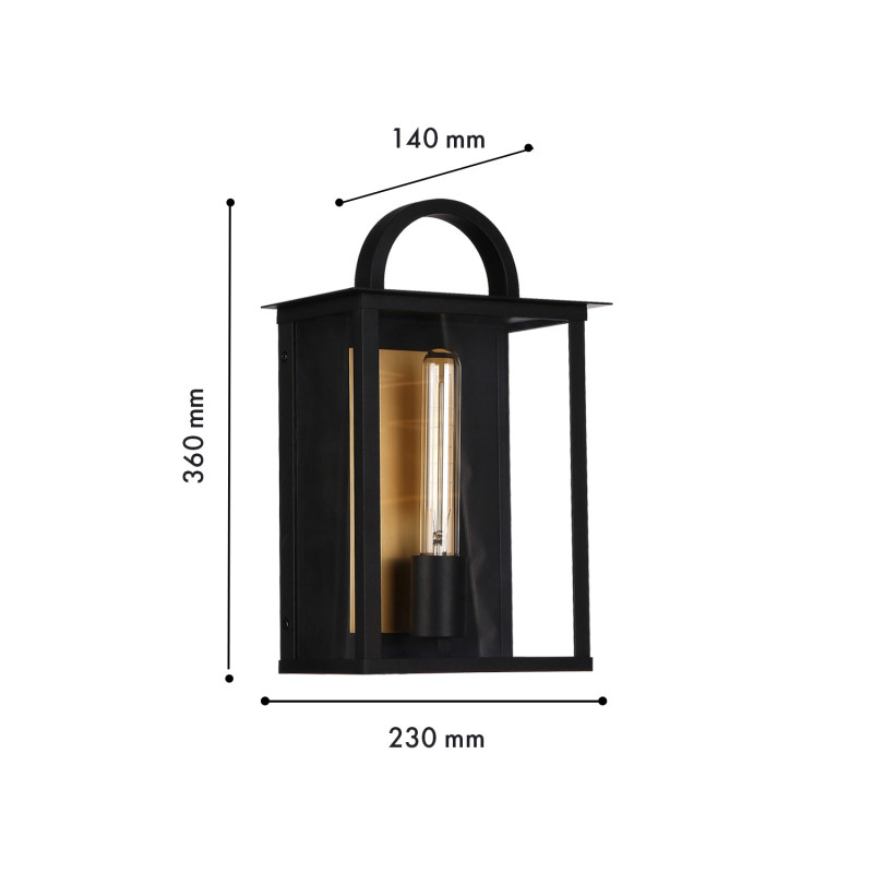 Светильник настенный 15*23*36 см, 40W, Favourite Lume 4299-1W черный
