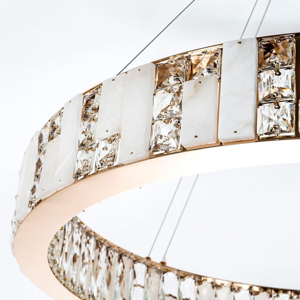 Подвесная люстра 80x50см, LED, 45Вт, 3000 / 6000K, Modelux ML.6985.800P GD Золото