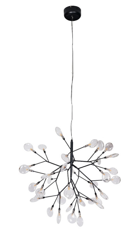 Светильник подвесной 72 см, Crystal Lux EVITA SP36 BLACK/TRANSPARENT Черный