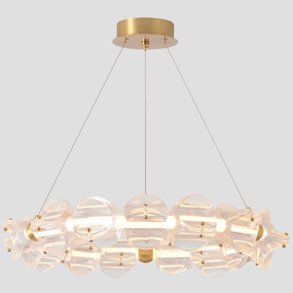 Люстра *65*11,8-50-180 см, *LED*38W, 3000K, Crystal Lux Rich RICH SP38W LED, Латунь