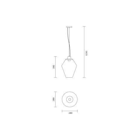 Подвесной светильник  28*162 см, 1*E27 черный Vele Luce Calima VL5242P31