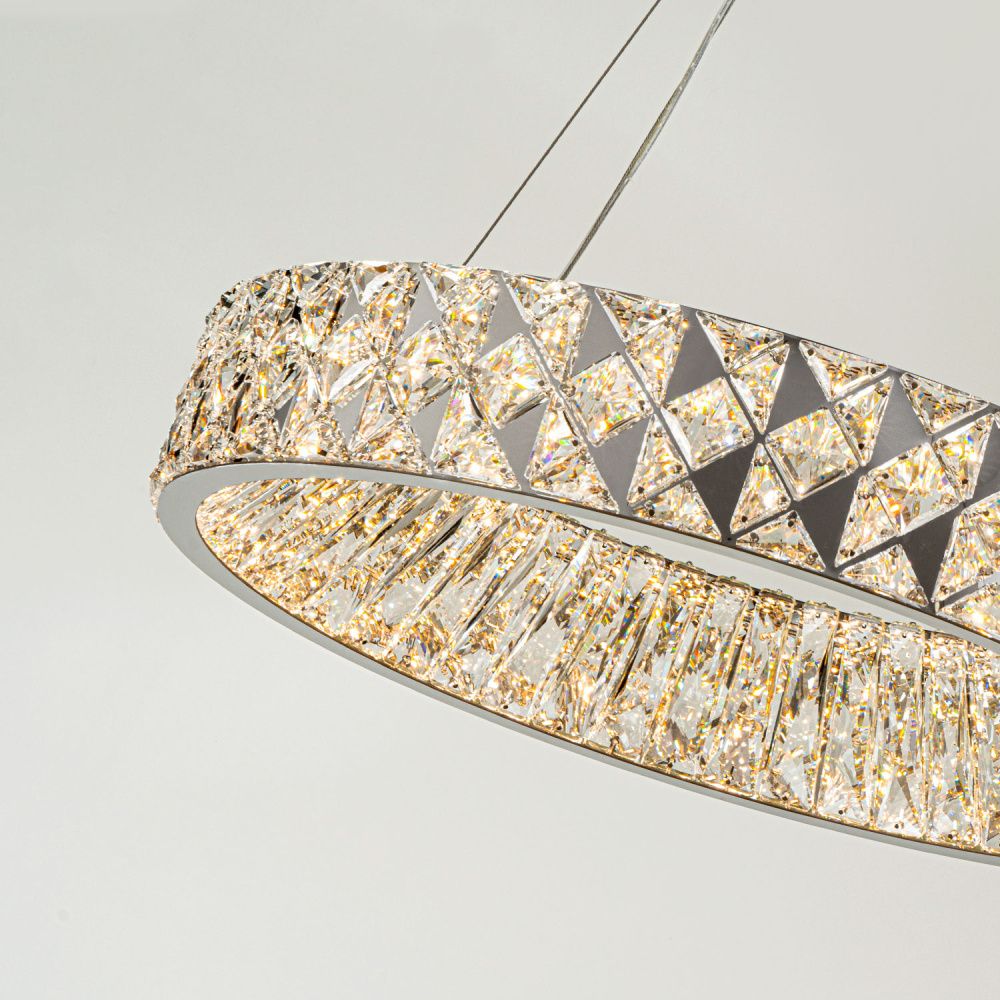 Люстра *60*10 см, LED*56W, 3000-6000K, Modelux  ML.335.600 CR, Хром