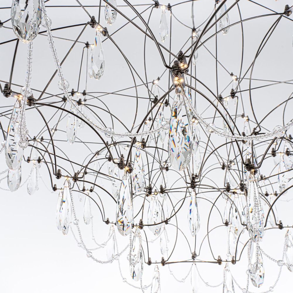 Подвесная люстра 100см, LED, 100Вт, 3000 / 6000K, Modelux ML.5602.1200P СН Хром