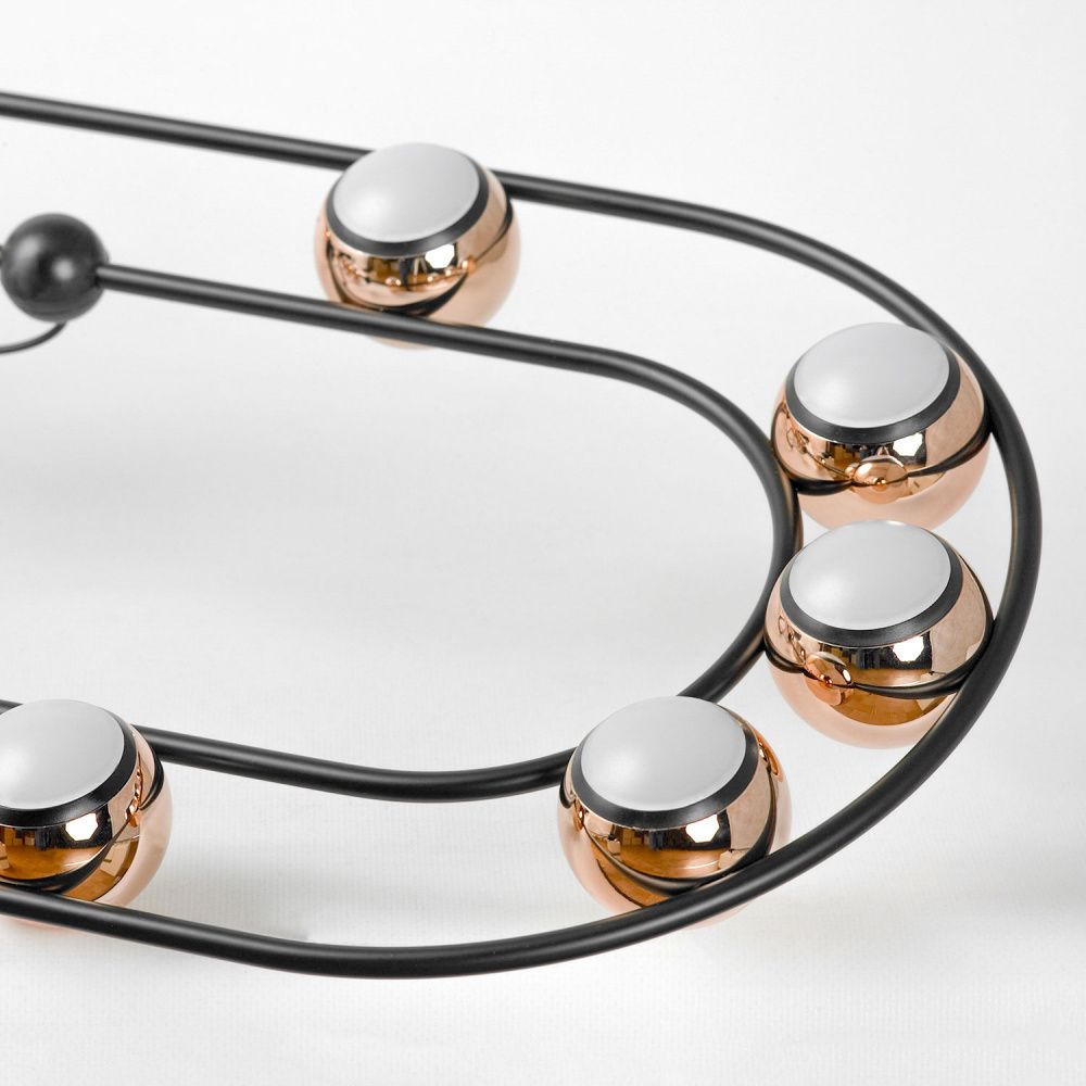 Линейно-подвесной светильник *95*35-180 см, 16*LED*3W, 3000K, Lussole Taylor LSP-7379, черный