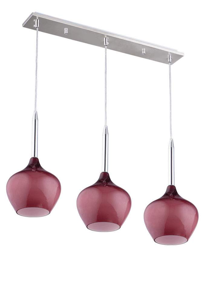 Люстра L580 x W80 x H1150, мм, 3*40W (120W), PURPLE(Фиолетовый) Sfera Sveta 5068/3 PURPLE