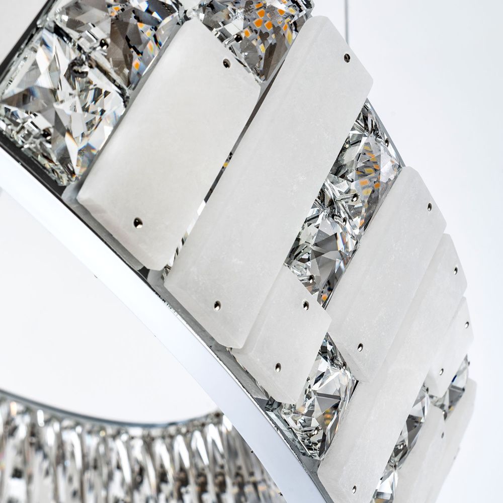 Подвесная люстра 80x80x40см, LED, 93Вт, 3000 / 5500K, Modelux ML.6988.800P CR Хром