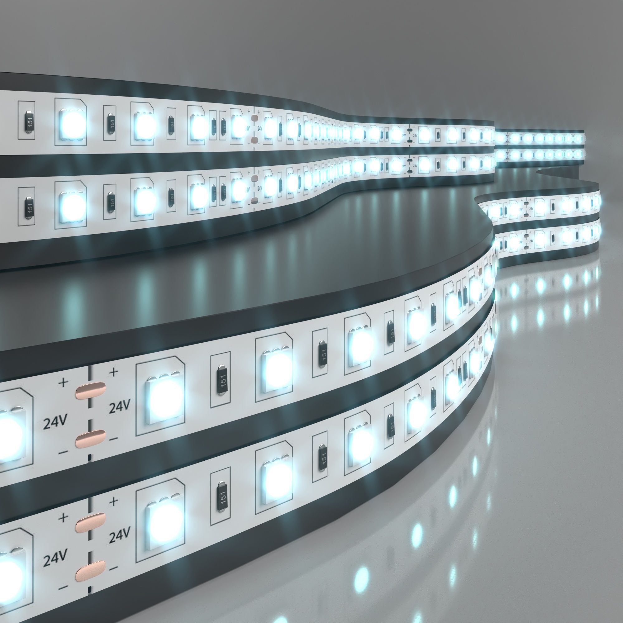 Светодиодная лента Лента светодиодная 24V 14,4W 60Led 5050 IP20 холодный белый, 5м Elektrostandard