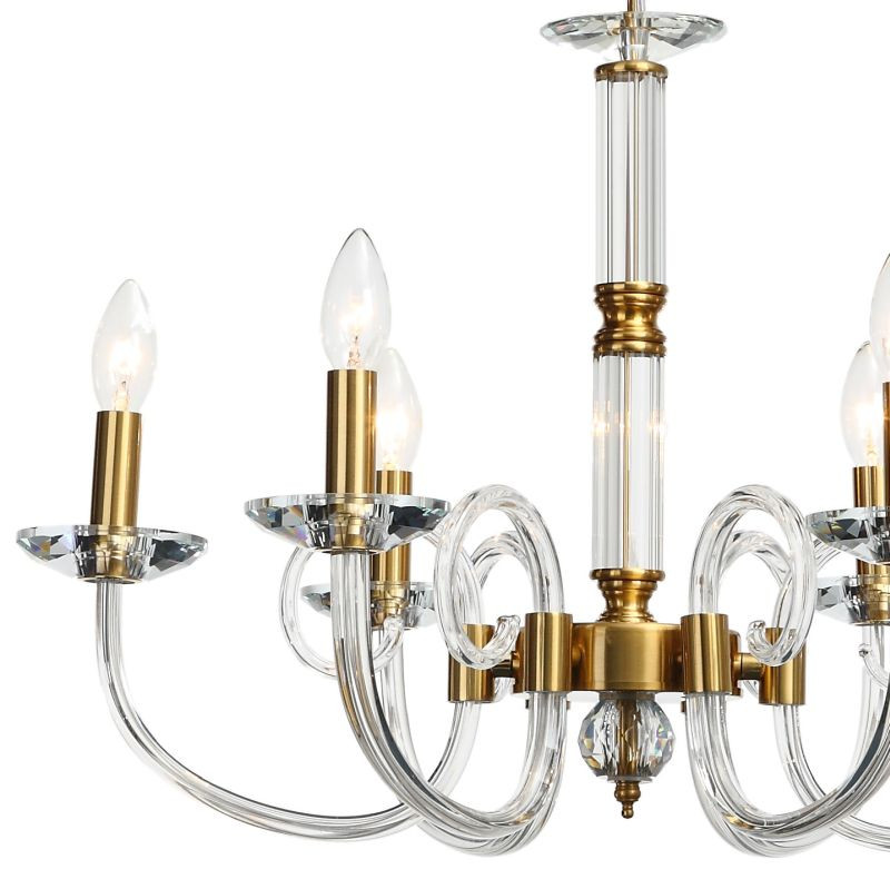 Подвесная люстра Stilfort Glass 1050/03/06P, диаметр 65 см, золото