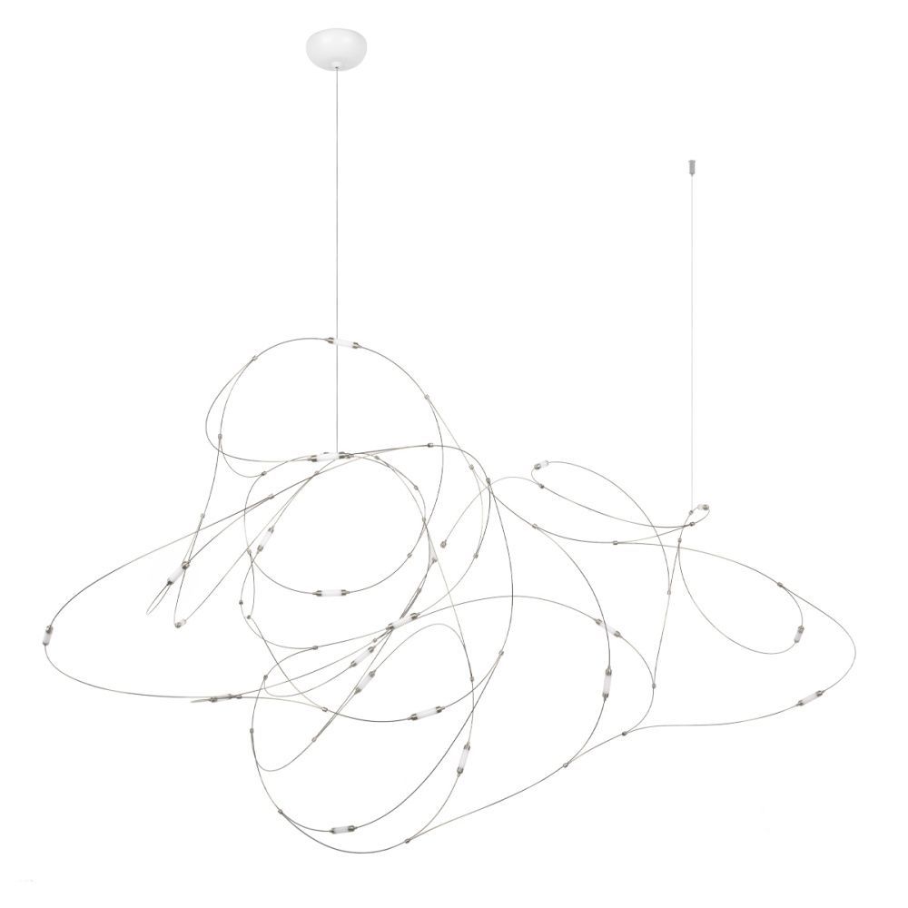 Подвесной светильник 135 см, 10W, 3000K, Loft IT Flock of Light 10309/21 CR, хром