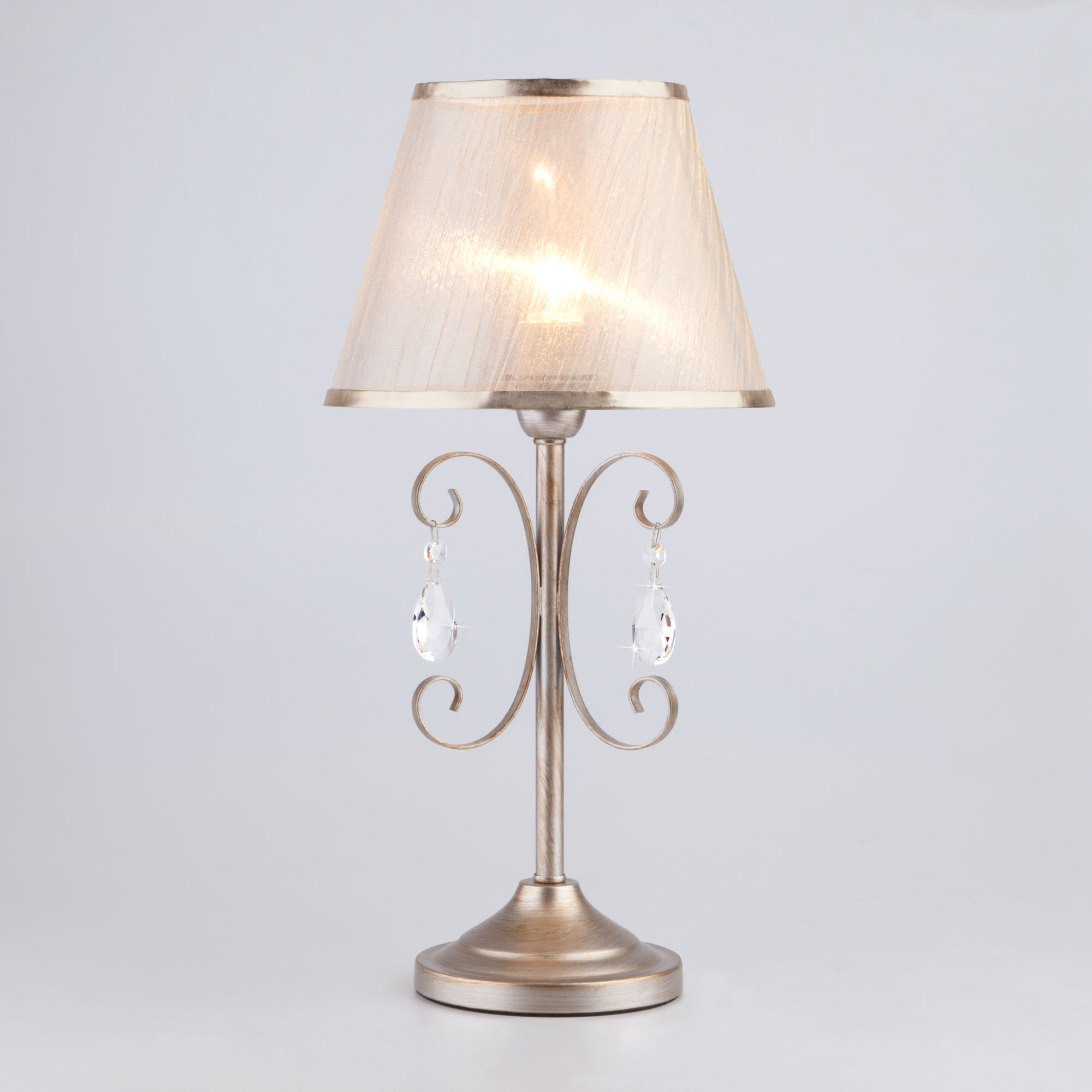 Настольная лампа в классическом стиле Eurosvet Liona 01051/1 серебро 00000084915