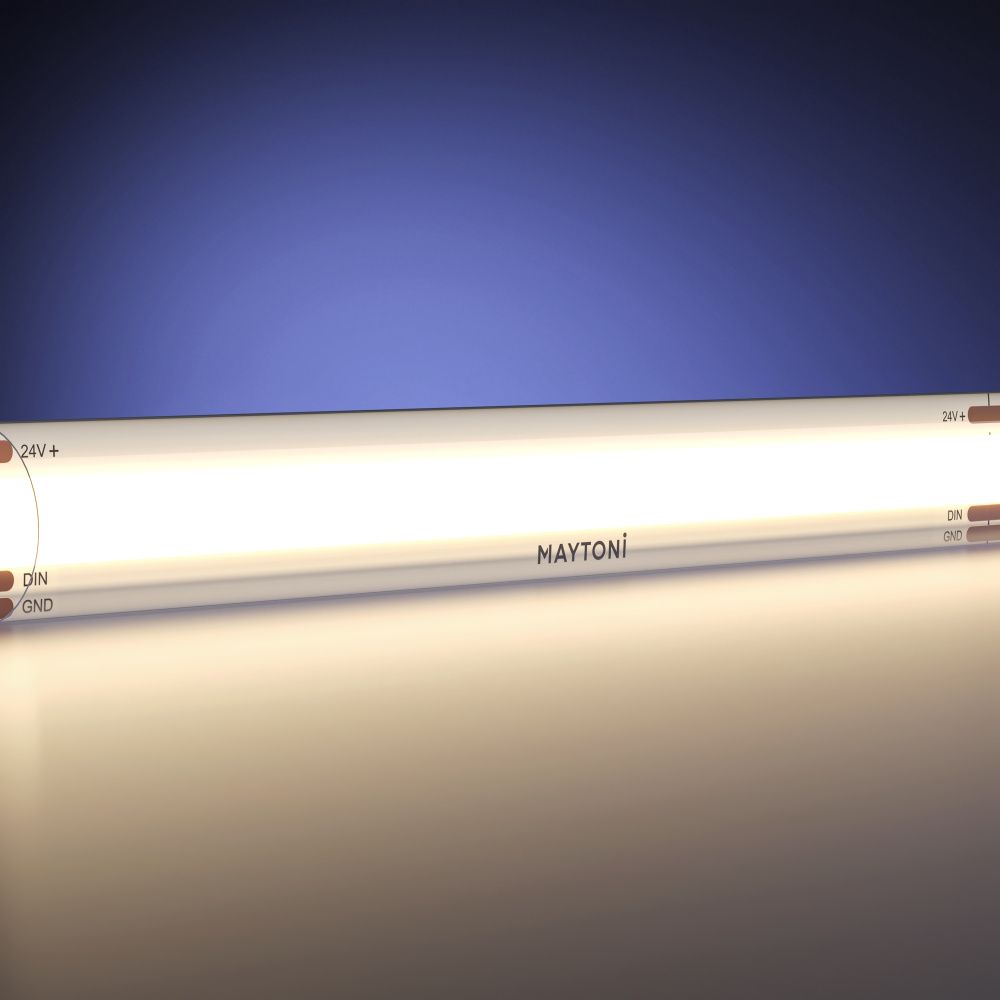 Светодиодная лента 24V COB 12W/м 3000K 5м IP 65 201256, 500 см, Maytoni SPI 201256, цена за метр, катушкой по 5 м