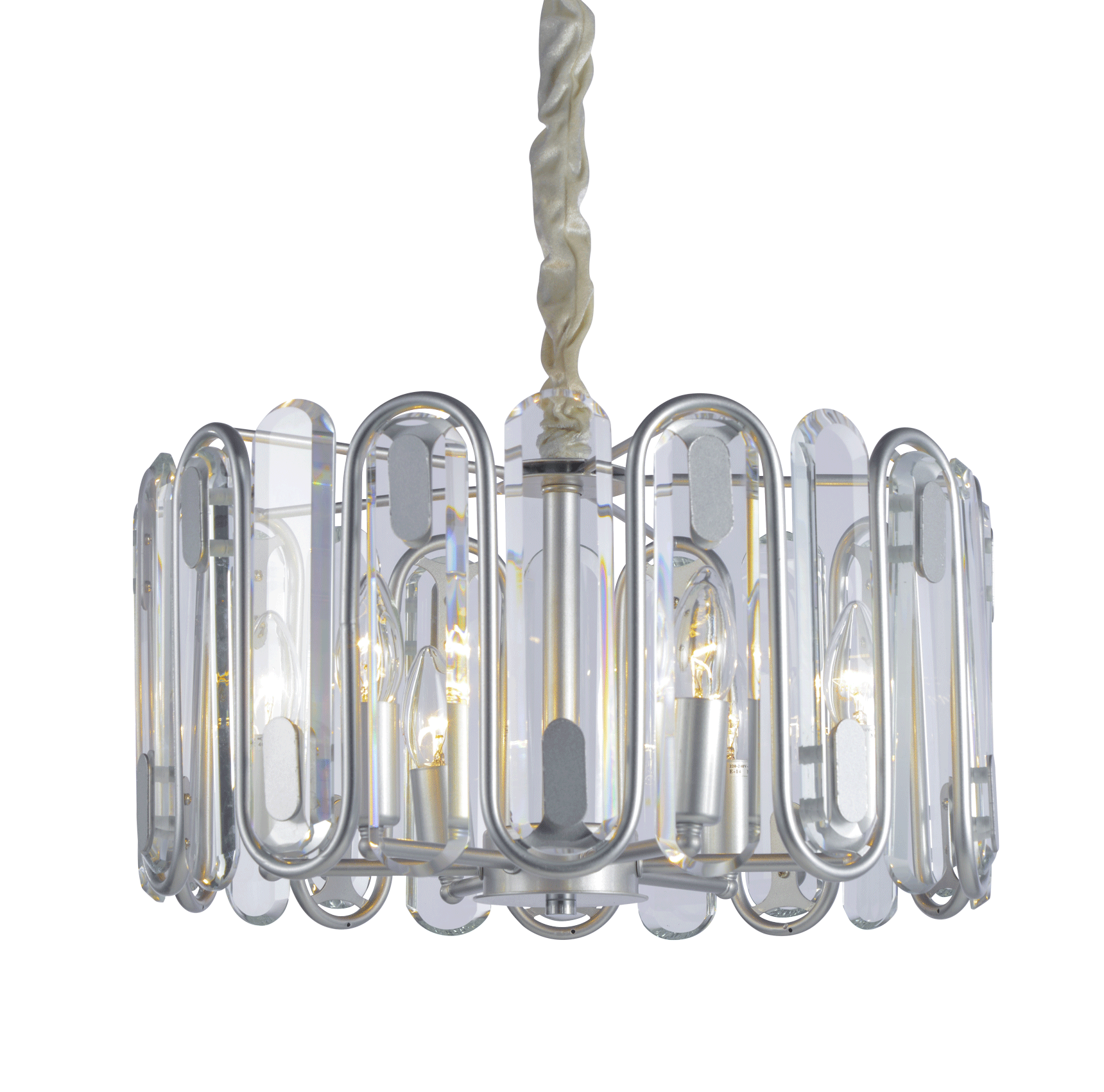 Люстра  430*240, 6*E14, 40W NewRgy Cristallo 8709W/6A SIL, SIL+CL
