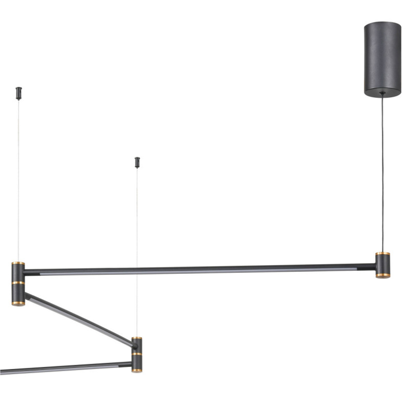 Подвесной светильник 8*166*93 см, 1*LED черный, золото Vele Luce Laser VL7182P24