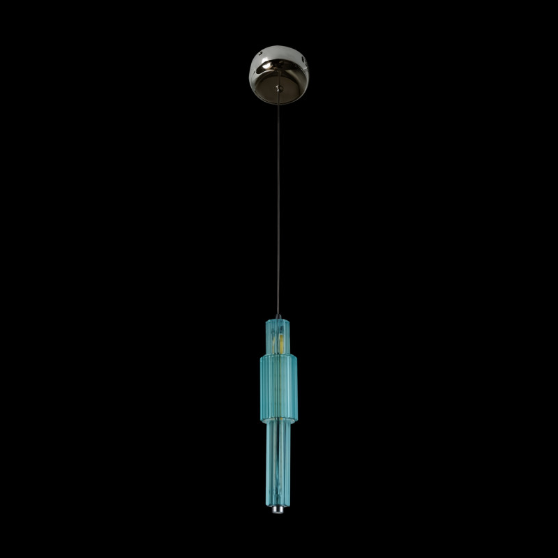 Светильник 12 см, 8W, 3000K, Maytoni Verticale MOD308PL-L9BL3K, хром/голубой