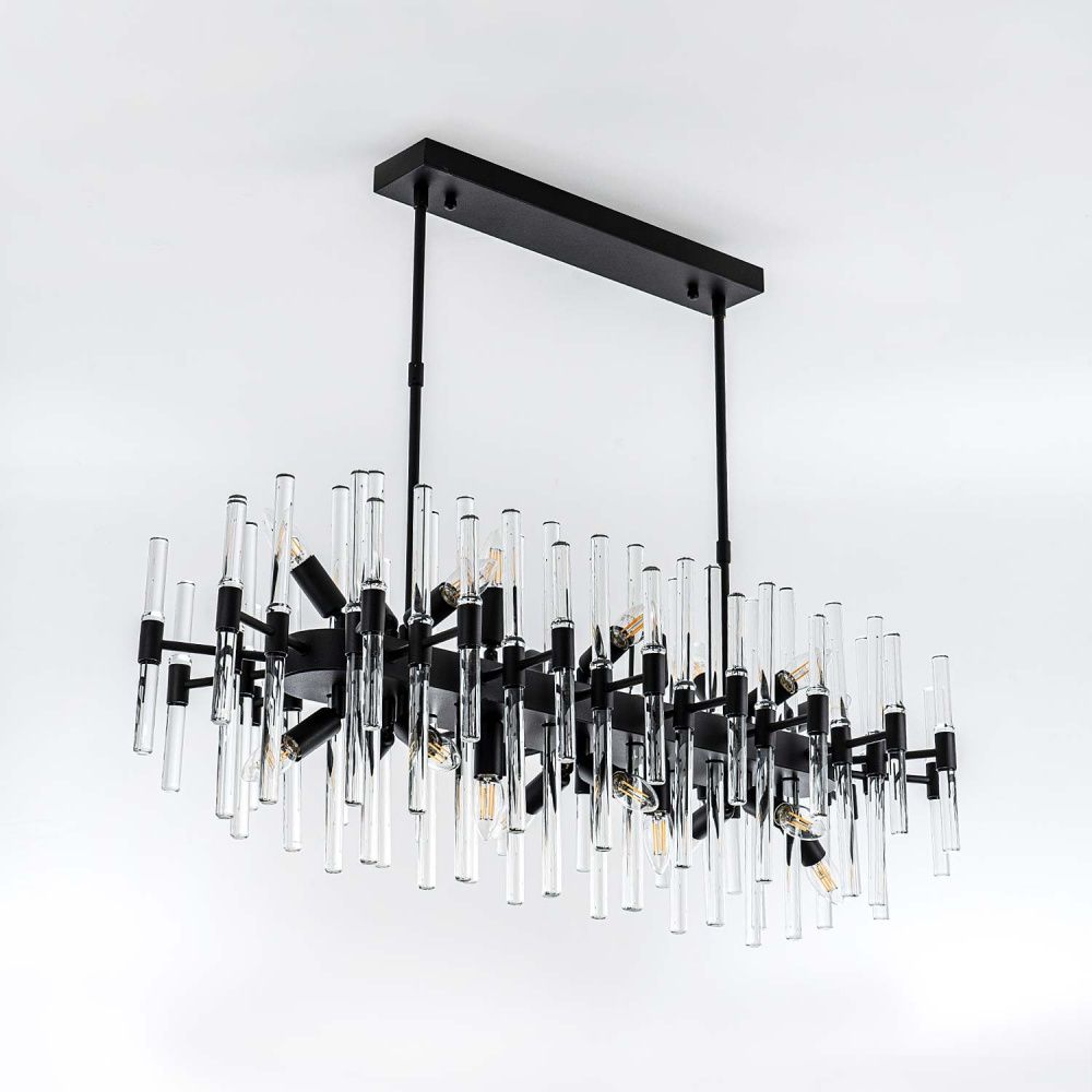 Подвесная люстра 40*100*50/79 см, 20*Е14 MODELUX ML.9011.20 BK черный матовый