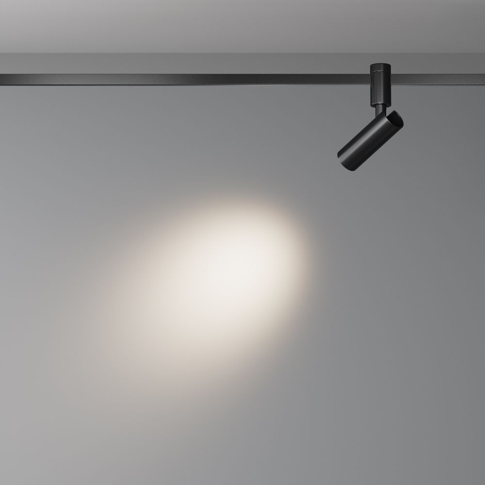 Трековый светильник  TR144-1-12W4K-W-B *5,5*-20,3 см, *LED*12W, 4000K, Maytoni technical FLARITY TR144-1-12W4K-W-B, Черный
