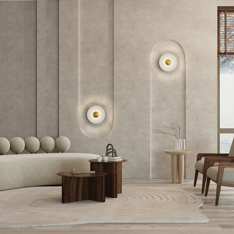 Бра 30*30*30 см, LED, 3000К, Maytoni Fiore MOD233WL-L11BS3K латунный