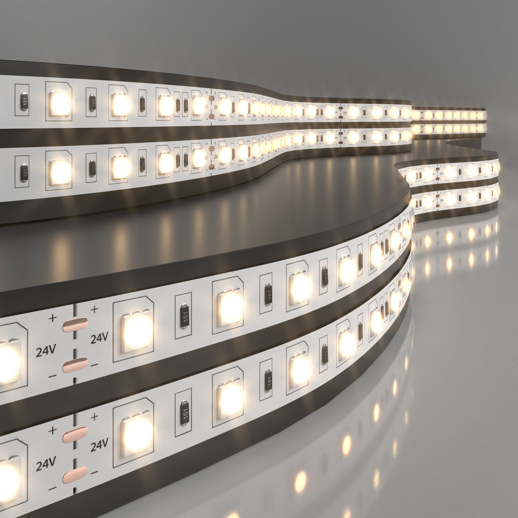 Светодиодная лента Лента светодиодная 24V 14,4W 60Led 5050 IP20 теплый белый, 5м Elektrostandard