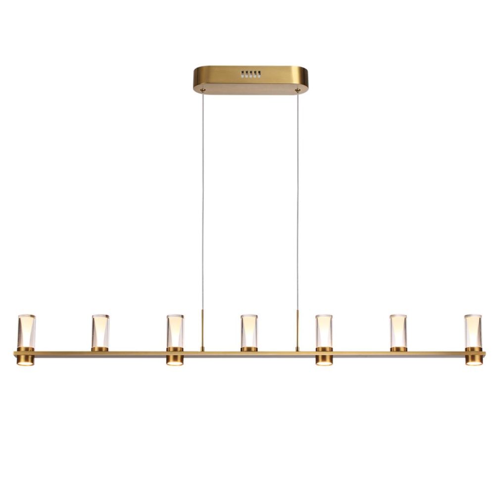 Подвесной светильник *5*200- см, 7*LED*40W, 3000K, Odeon Light Defance 7144/45L, бронзовый