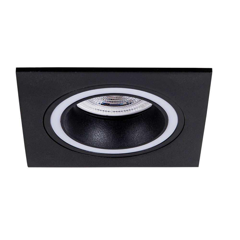 Встраиваемый светильник 2,7*9,2*9,2 см, *GU10, 15W, Arte Lamp Imai A2465PL-1BK, Черный