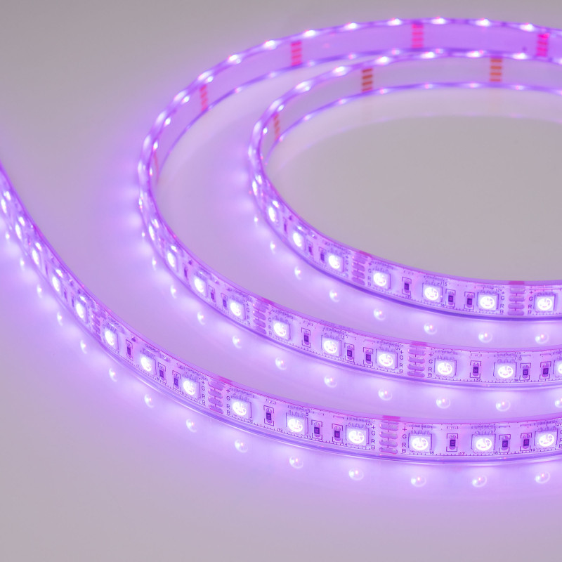 Лента герметичная RTW-PU-B60-12.5mm 12V RGB (14.4 W/m, IP68, 5060, 5m), Arlight 029599(2). Цена указана за 5 метров. Продается кратно 5 метрам.