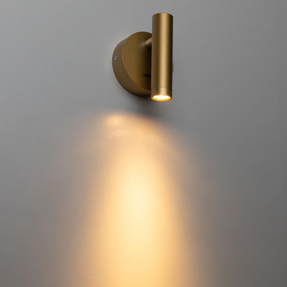 Светильник 11 см, 3W, 3000K, Citilux DEKART CL704102, золото