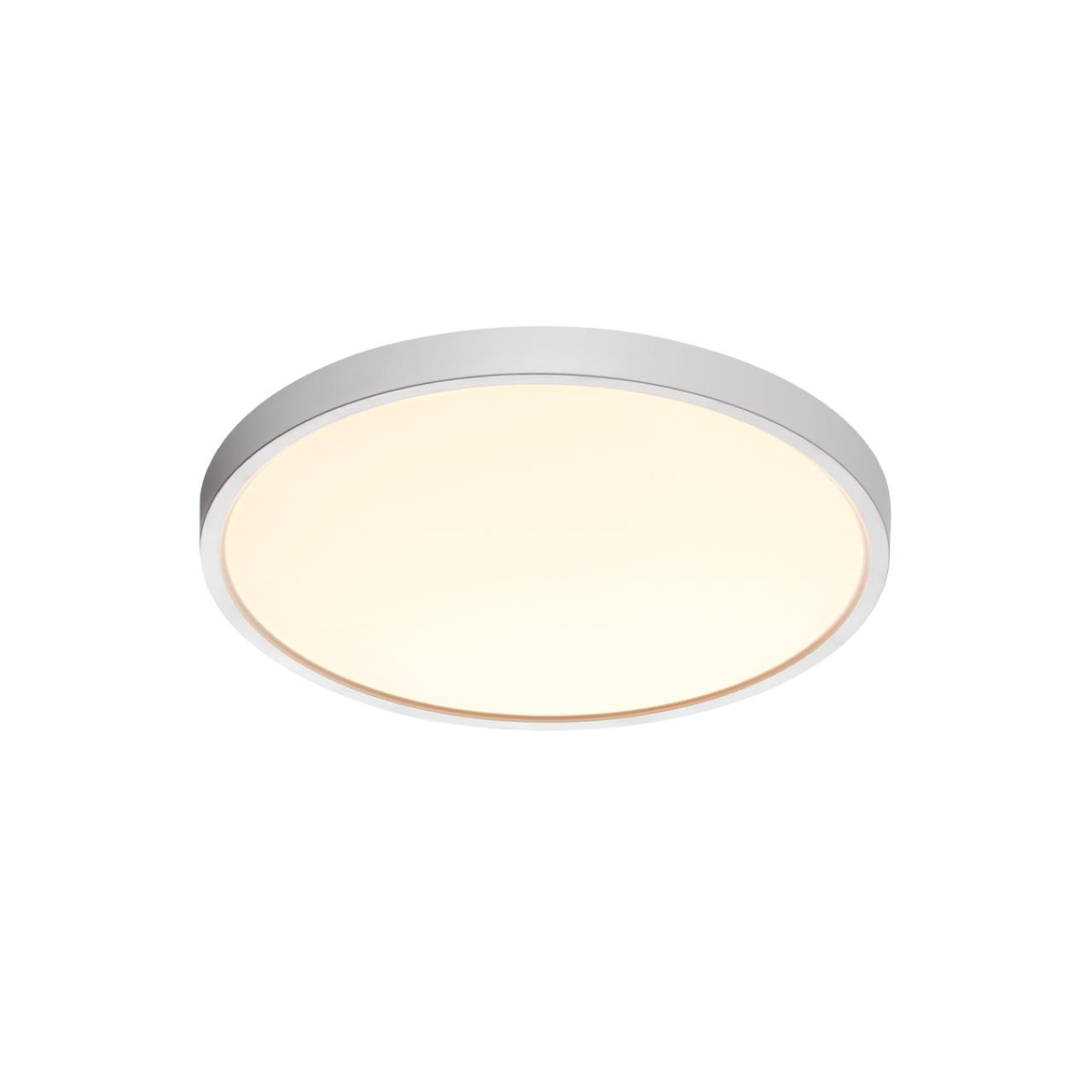 Cветильник 30*2,5 см, LED 24W, 3000/4000 К, IP40, белый, пластик Sonex Alfa White, 7659/24L