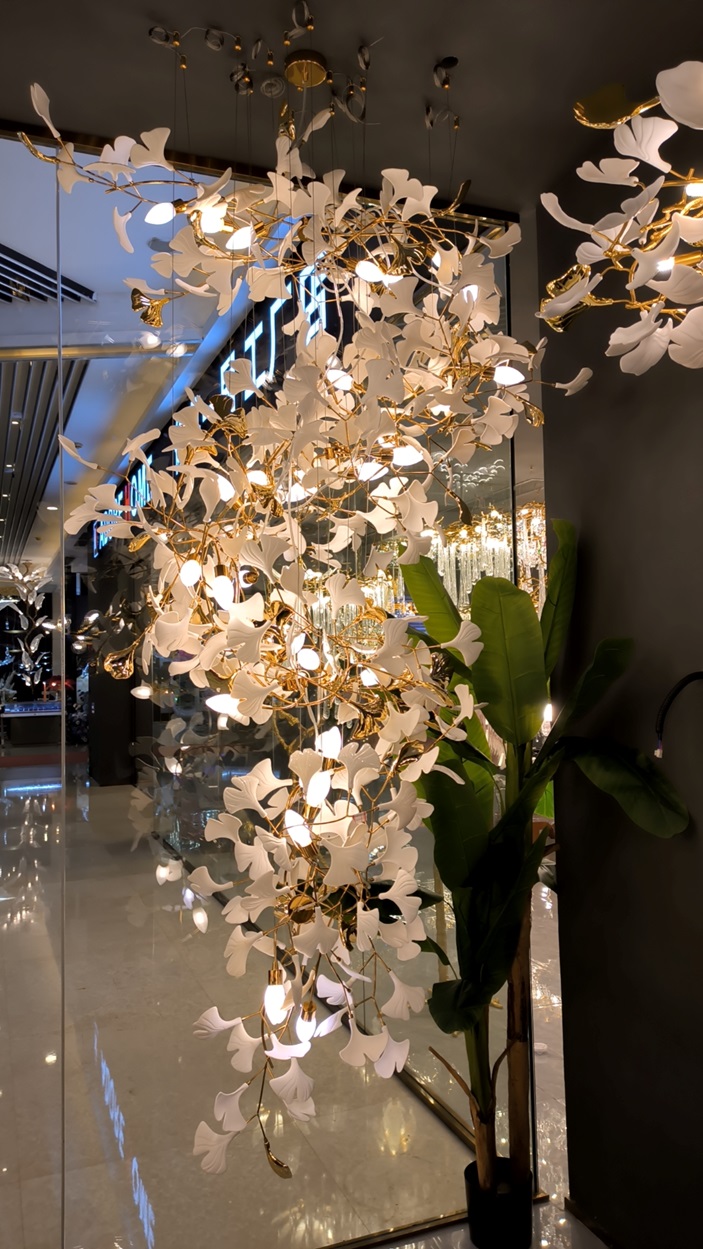 Светильник DZN-34261 ЗОЛОТО + БЕЛАЯ КЕРАМИКА D1200*2500/H1200/30/G9/10W GINKOA 24-02