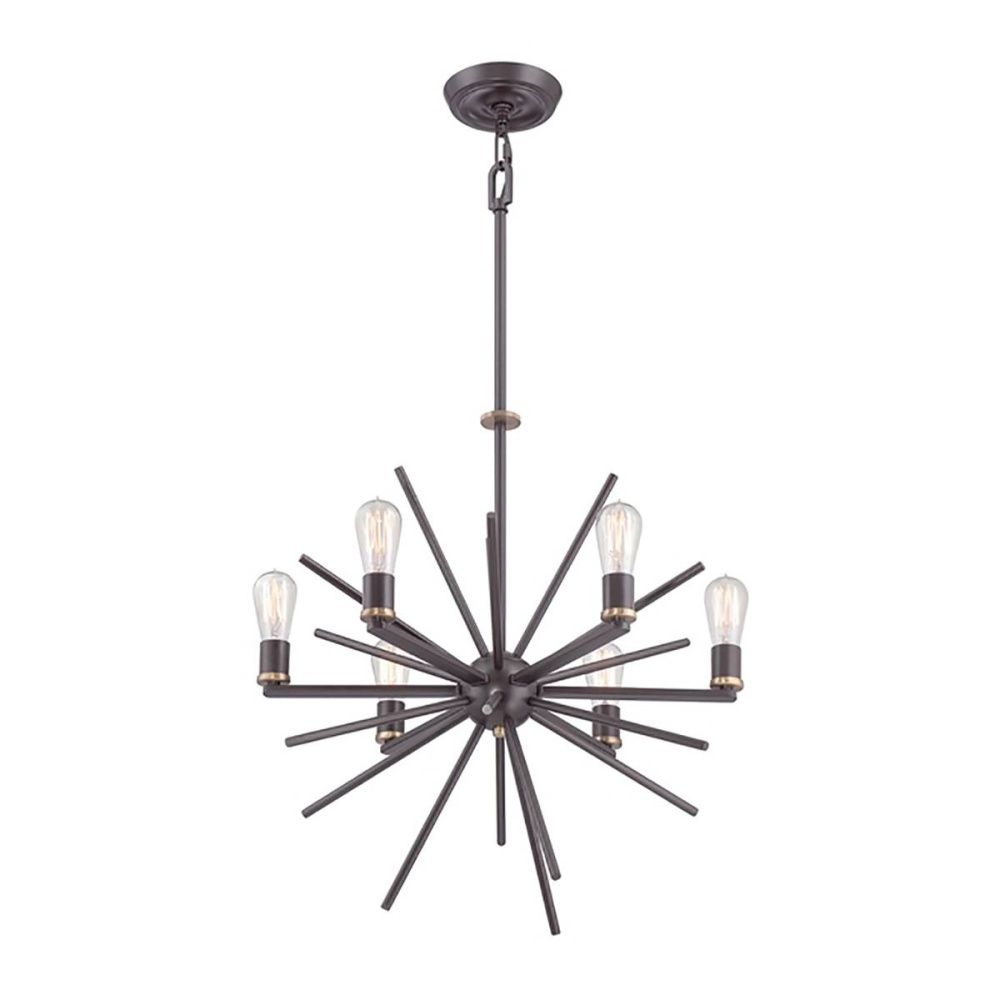 Люстра *65*58-159 см, E27*100W, Natural Concepts Quoizel Carnegie FE-COTSLN2-S-BK, бронза