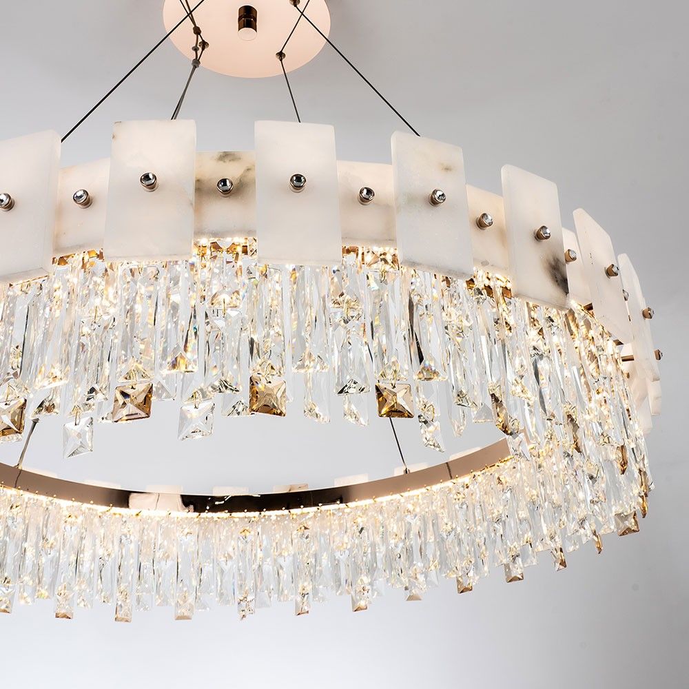 Подвесная люстра 80*50/100 см, LED 65W 3000-6500К MODELUX premium ML.6980.800P GD золото