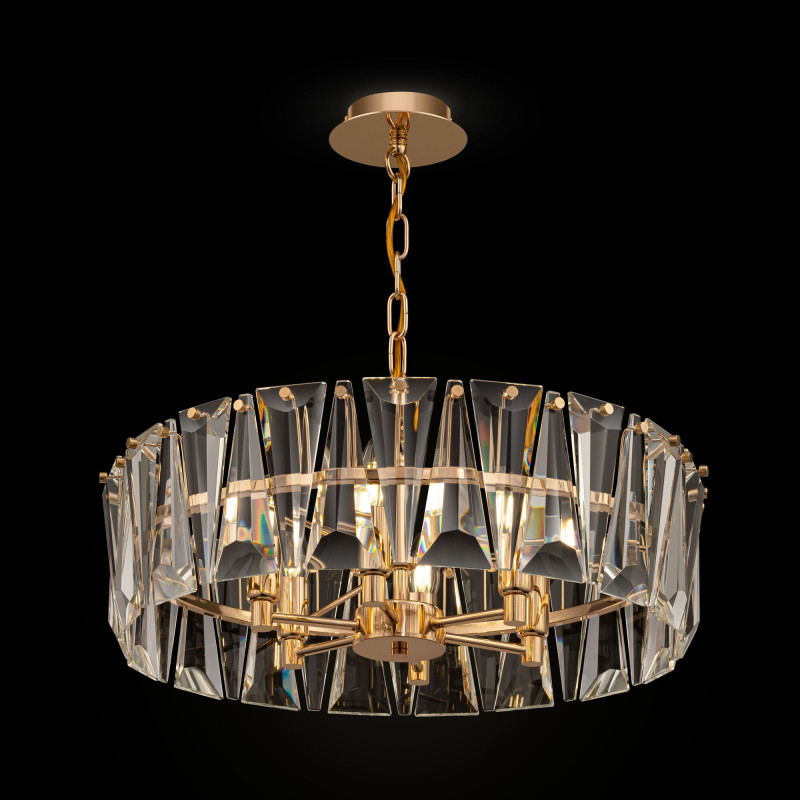 Подвесная люстра Maytoni Puntes MOD043PL-06G, диаметр 53 см, золото