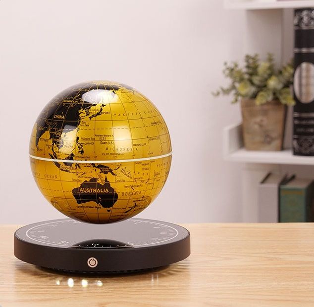 Светильник DZN-11372 ЧЕРНЫЙ+ЖЁЛТЫЙ  D170/H200/1/LED/6W/5500K с магнитной левитацией 25-01 VST