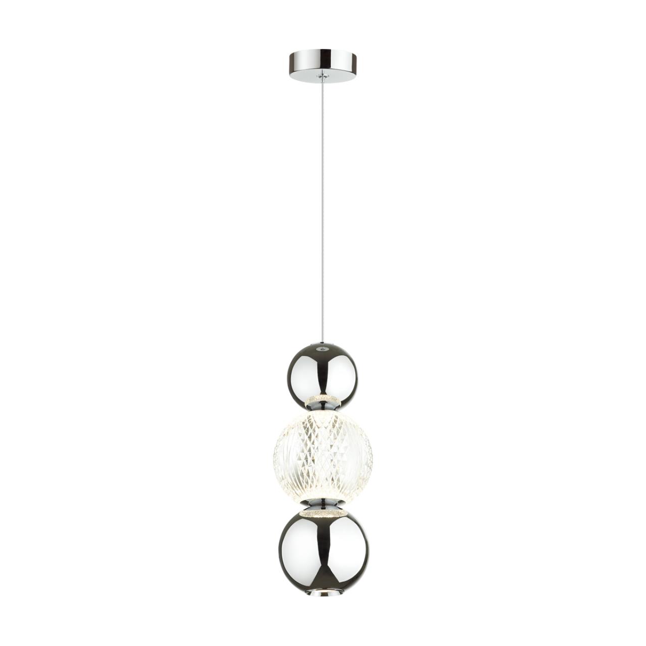 Светодиодный светильник 11 см, 7W, 4000K, Odeon Light CRYSTAL 5007/7LA, хром