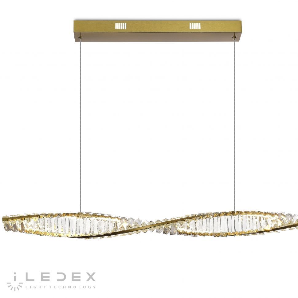 Подвесной светильник 100*8-120 см, LED*15W, 4000K, iLedex Woodstock 2119-1000 BR, Латунь