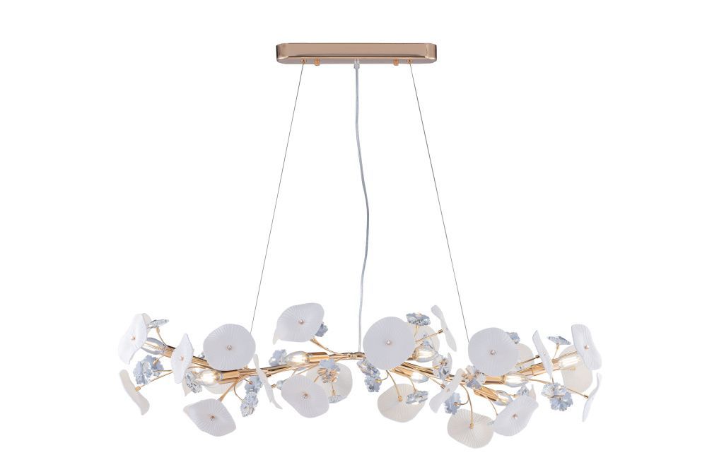 Люстра Ø1100 x H350, мм, 10*40W (400W), FG (Золото) NewRgy 6820/10D FG