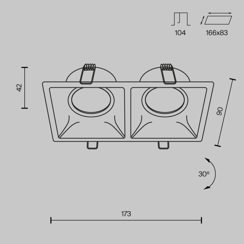 Светильник 17 см, Maytoni Technical Dot DL029-2-02W, белый