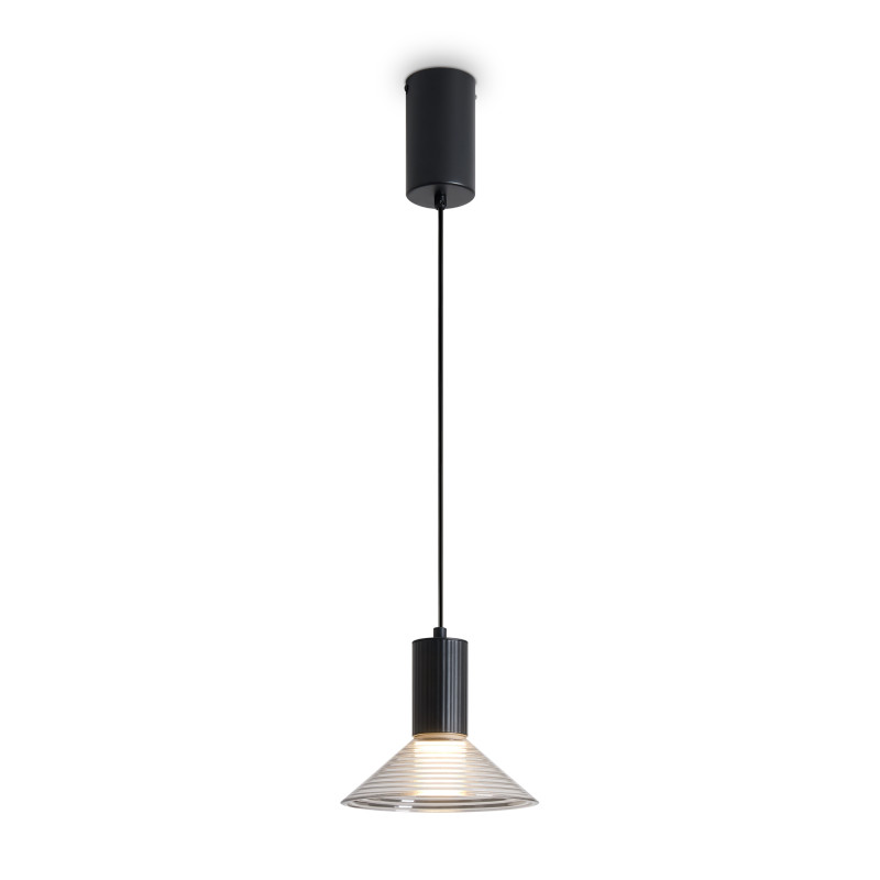 Подвесной светильник 18*200 см, LED, 6W, 3000К, Freya Lake FR6179PL-L6B черный