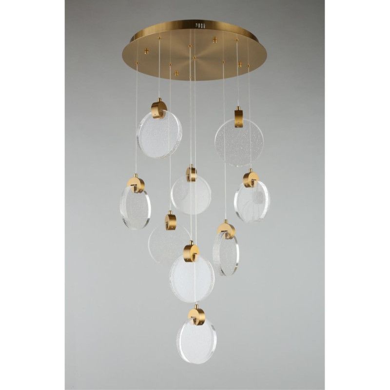 Каскадная люстра 50*60-200 см, 1*LED, 45W, 3000K, Aployt Frederik APL.054.06.45, латунный