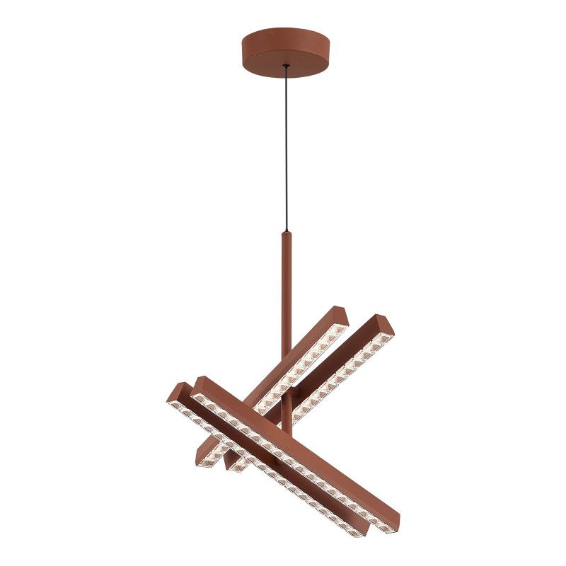 Подвесной светильник 42,3*42,3*-150 см, *LED, 43W, 4000K, ST-Luce Euclidics SL1018.613.04, коричневый