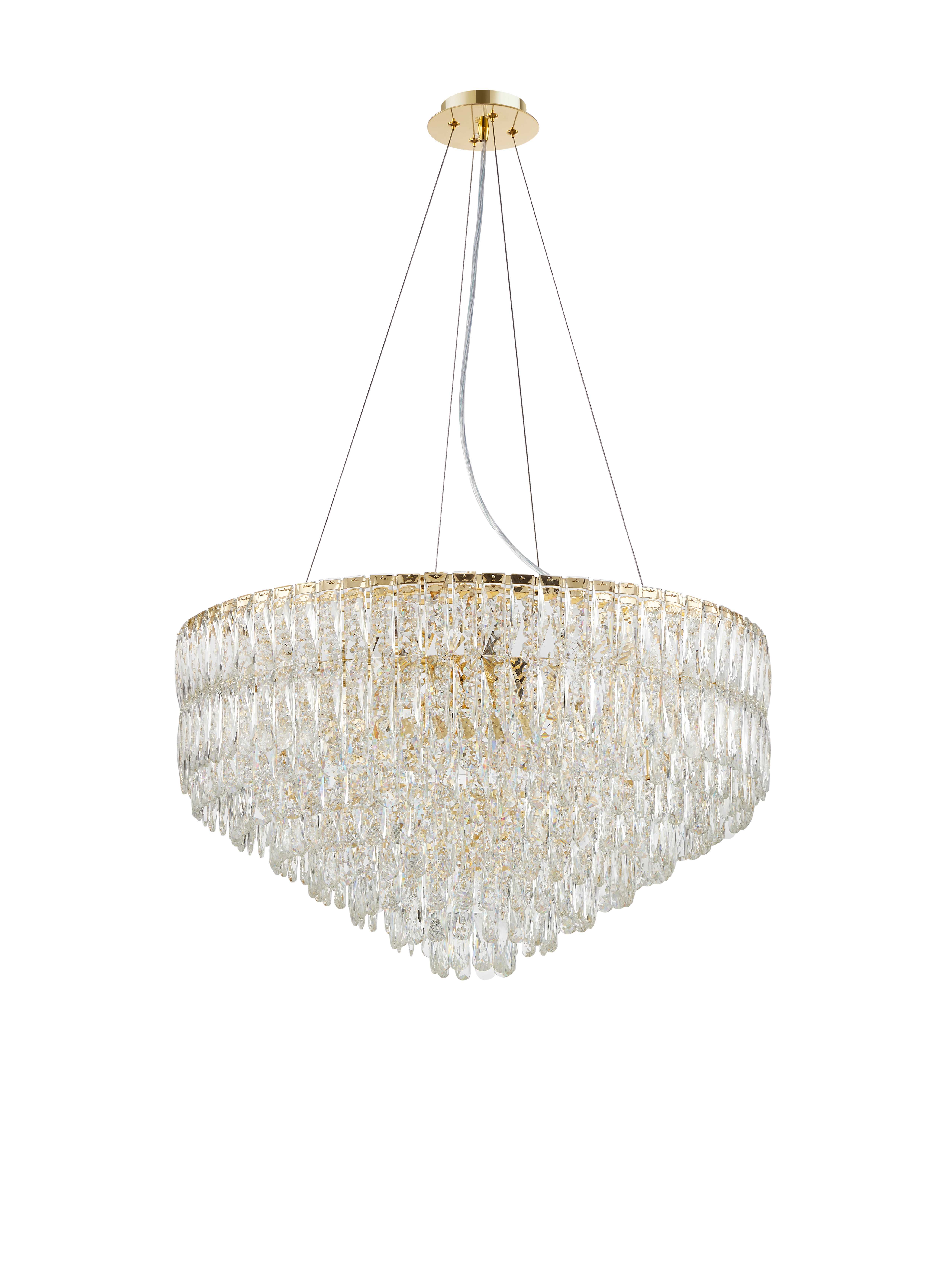 Люстра  800*460, 18*E14, 40W NewRgy Cristallo NW075-ф800*H460 H GOLD, H GOLD