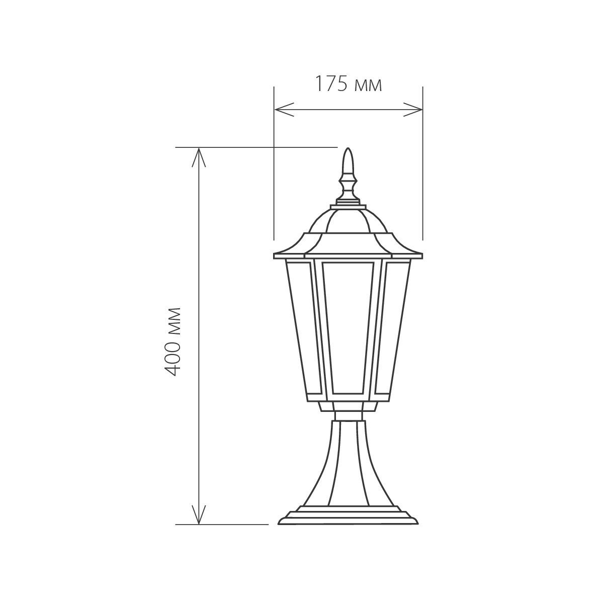Ландшафтный светильник IP44 GL 1004S черное золото Elektrostandard