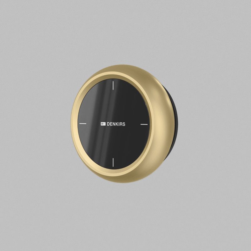 Настенная панель управления 9* см, Denkirs SHINE PRIME CONTROL | ШАЙН ПРАЙМ КОНТРОЛ DK4906-SB, сатинированная латунь