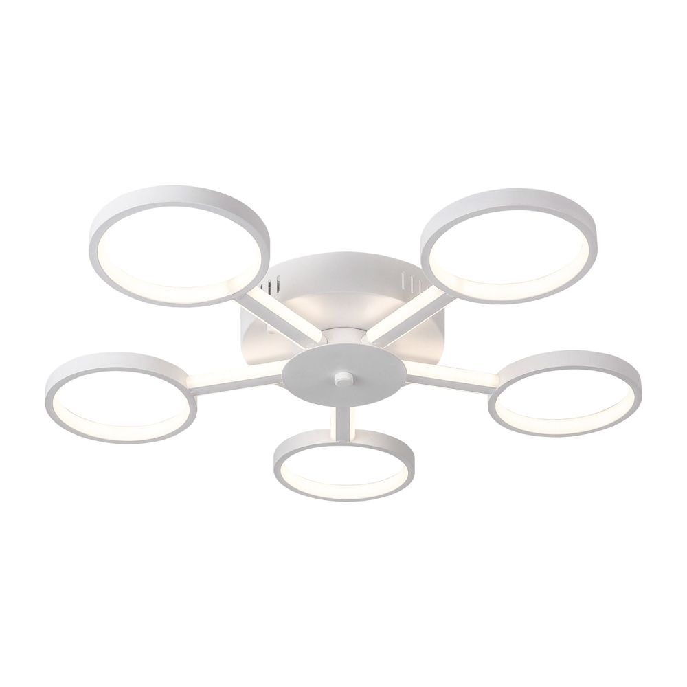 Люстра 62*62*9 см, 5*LED*65W, 3000K Gerhort G61341/5WT, Белый