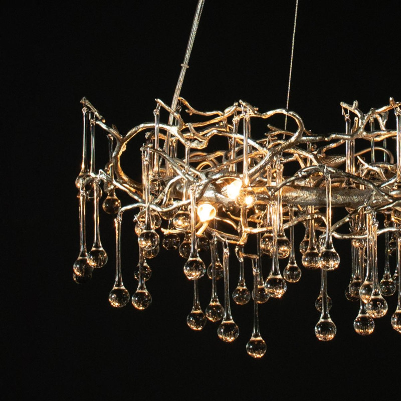 Люстра *80 см, 8*G9*W, Loft It 10068/800 SG Bijout, Золото с серебром