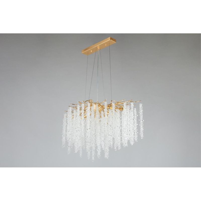 Подвесная люстра 100*50*80-180 см, 10*G9, 5W, Aployt PAULINA APL.848.23.10, золотой