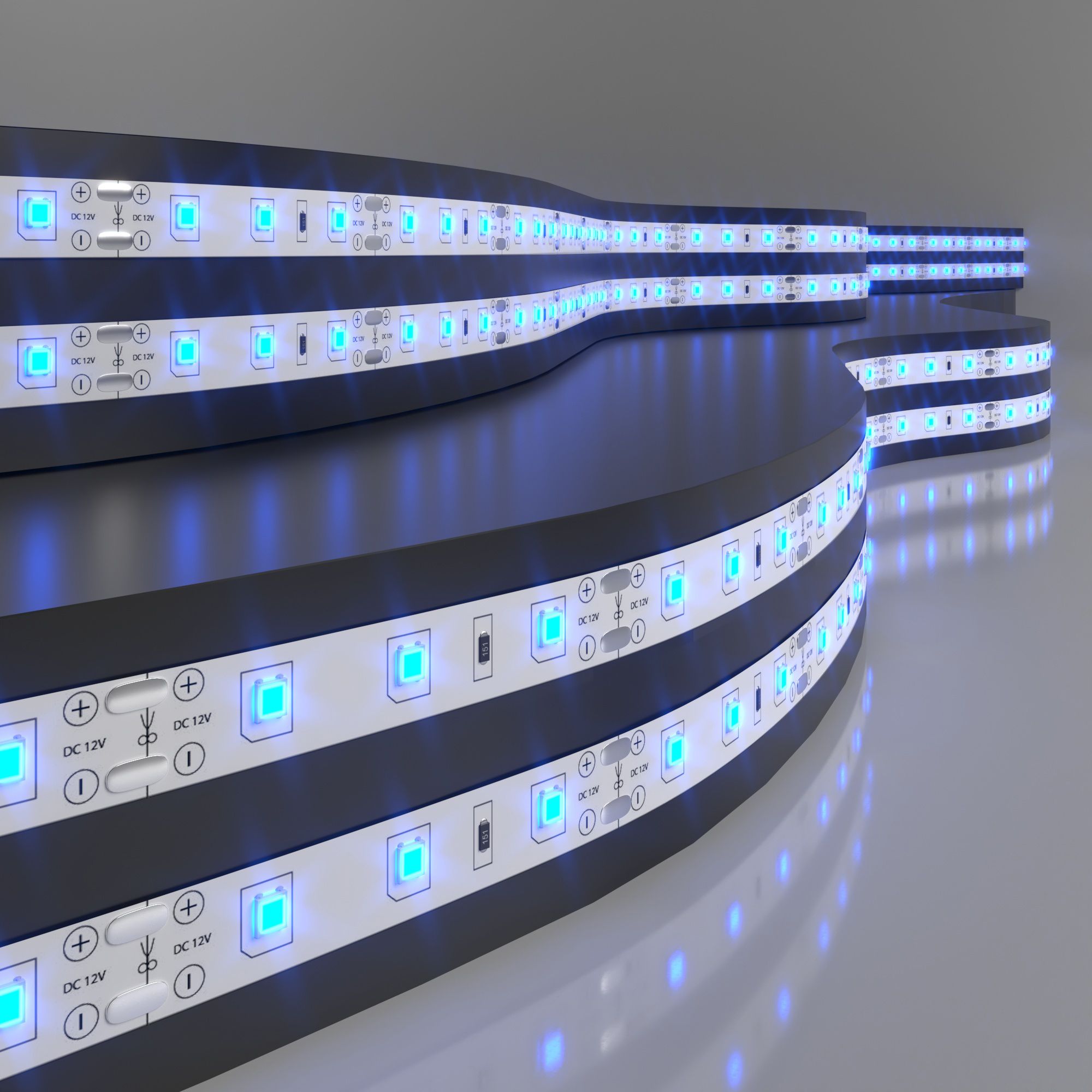 Светодиодная лента Лента светодиодная 12V 4,8W 60Led 2835 IP65 синий, 5м Elektrostandard
