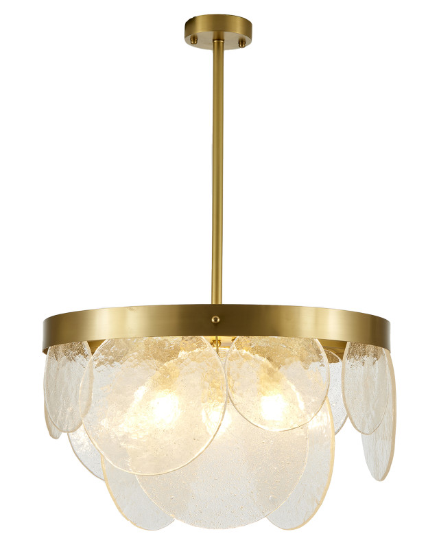 Люстра на штанге 60*85 см, 3*E27, 180W, Moderli ALBA  V11076-3P латунный