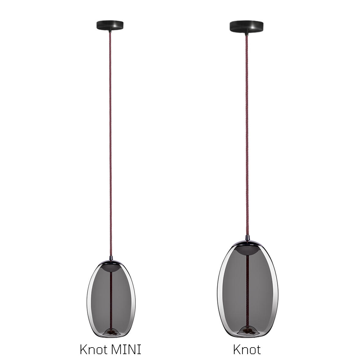 Подвесной светильник 12*23 см, 1*LED*5W LOFT IT Knot 8134-A mini черный