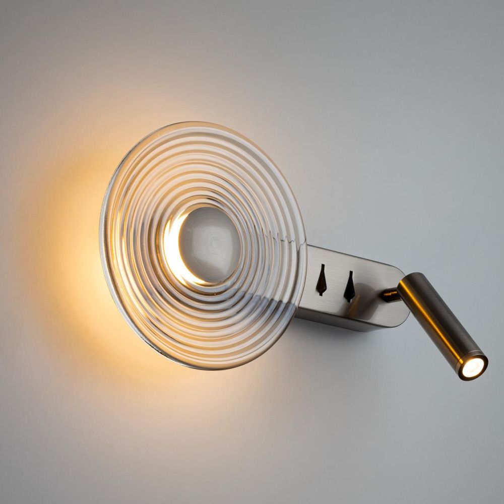 Бра 33 см, 10W, 3000K, Citilux CORTA CL245031, матовый хром