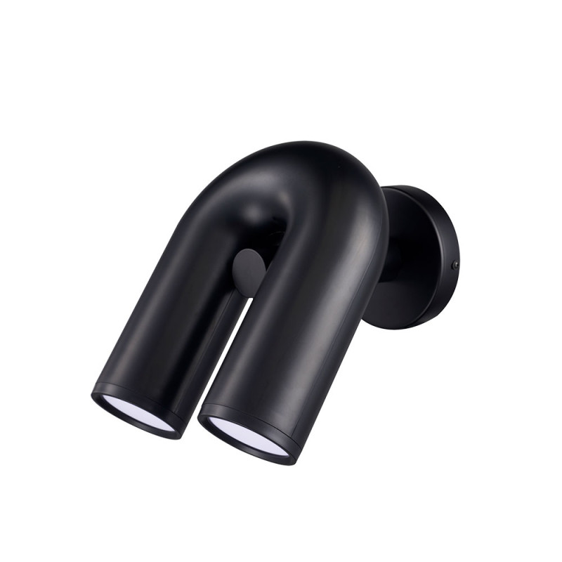 Бра 24 см, 8W, 3000K, Divinare Twins 1092/06 AP-5, черный